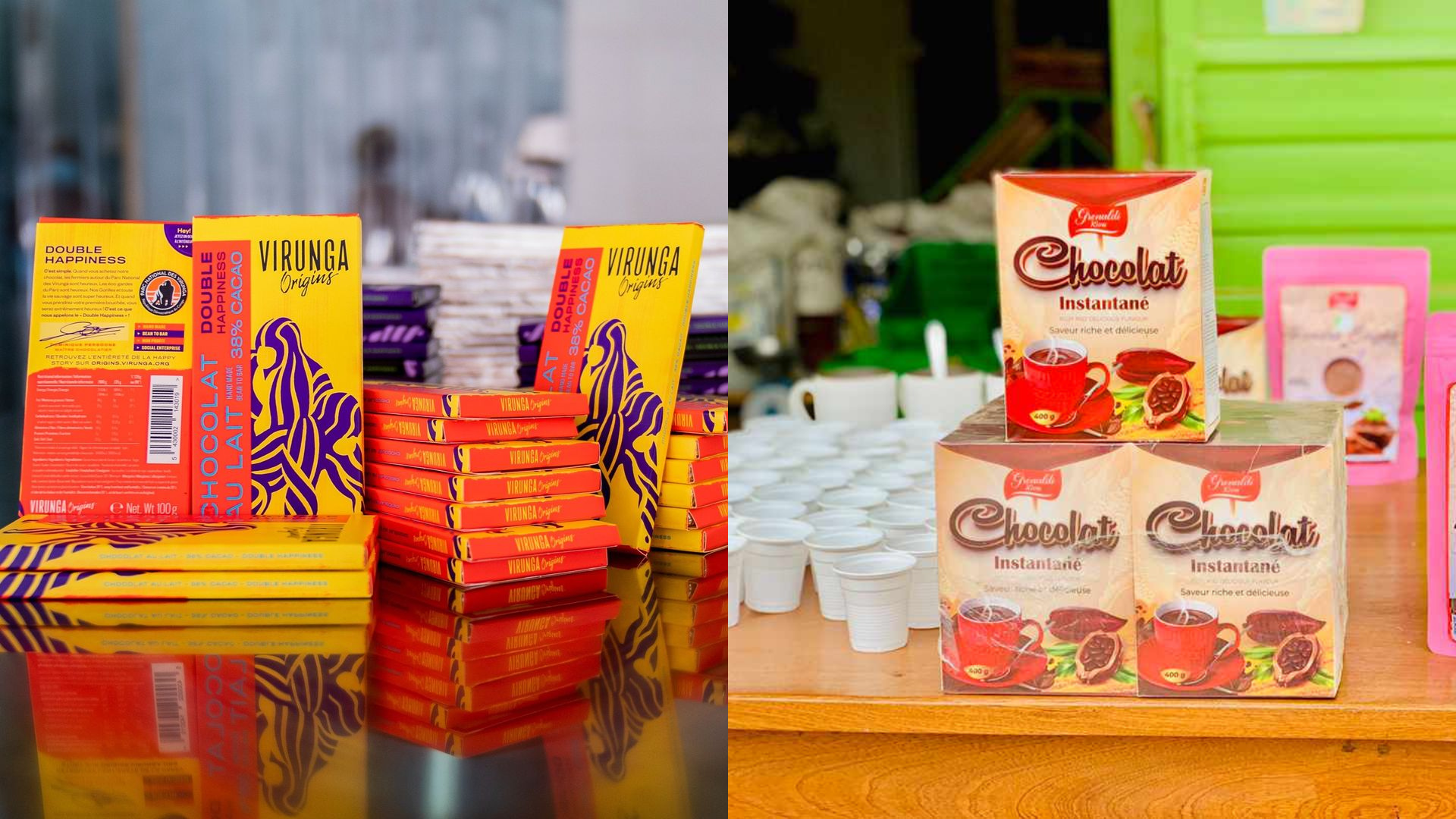 Virunga orings chocolat et Grenaldi chocolat