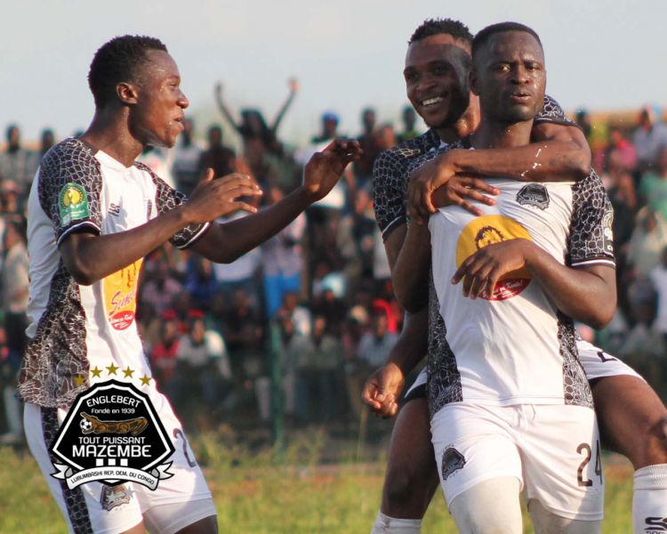 Célébration du but par les joueurs de Mazembe //Crédit: Mazembe.com