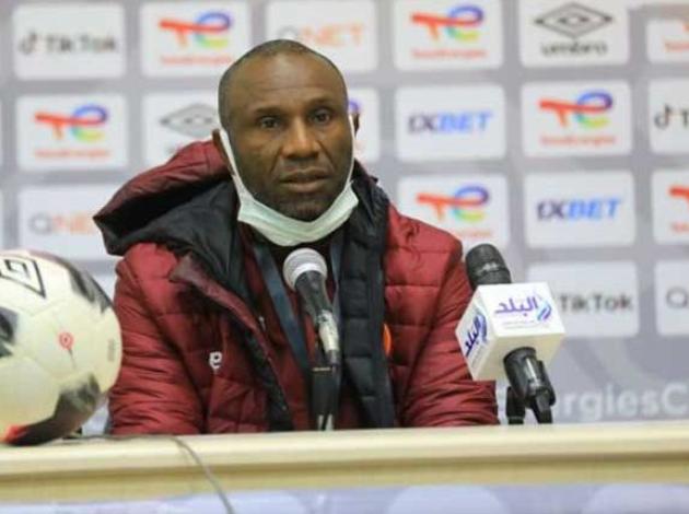 Florent IBENGE, entraîneur d'Al Hilal du Soudan lors d'un point de presse d'avant match, 2022.