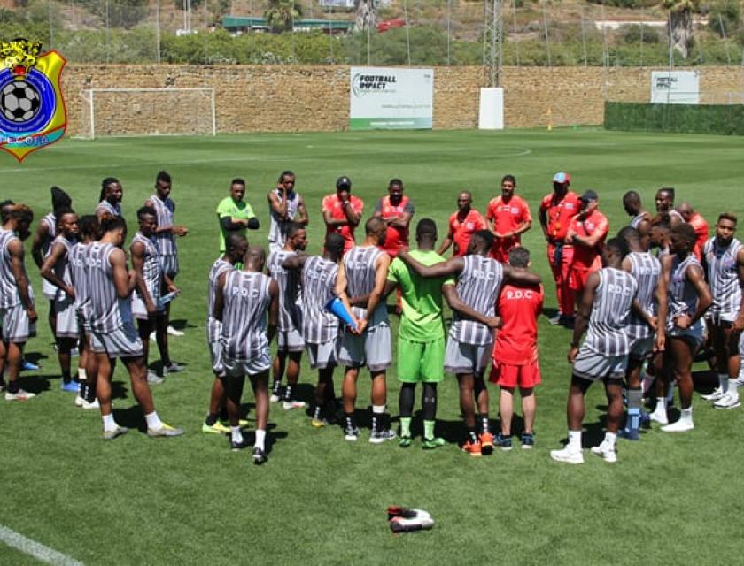 Les Léopards football en stage à Marbella, Espagne, en vue de la CAN 2019.