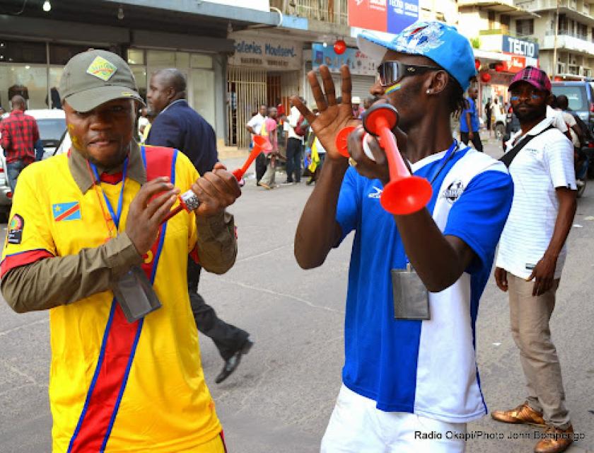 Les supporters de Léopards à Kinshasa