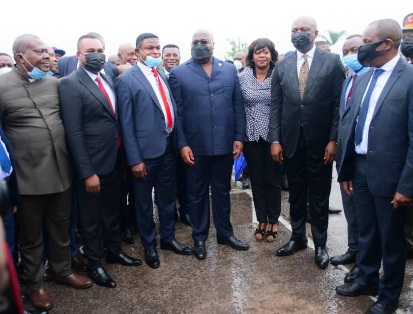Félix Tshisekedi visite les victimes de l'incendie du marché de la liberté