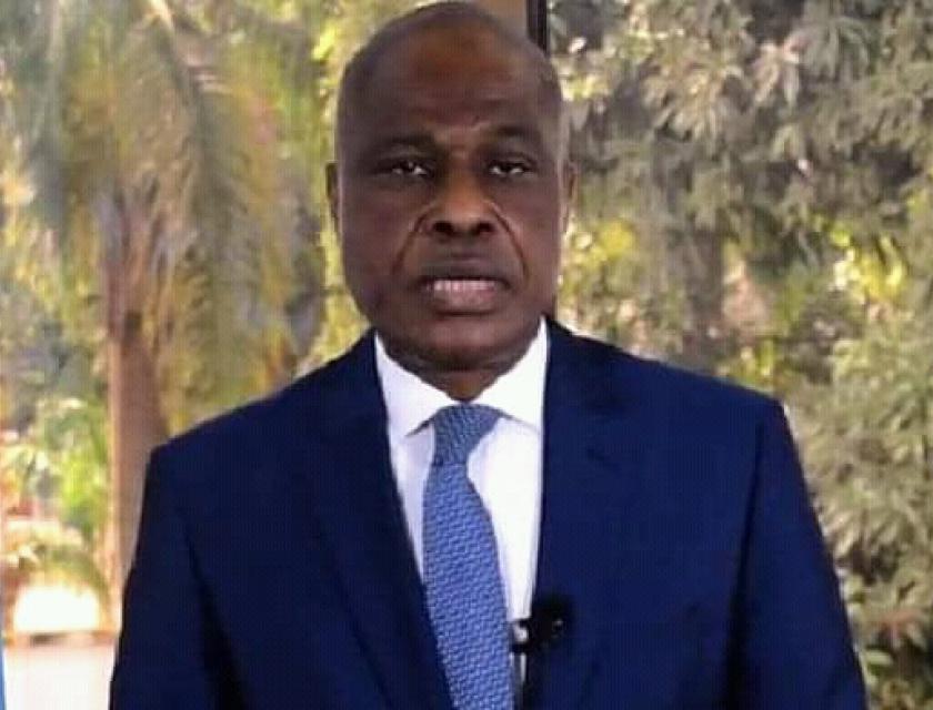 Martin Fayulu lors de son adresse à la nation congolaise en 2021