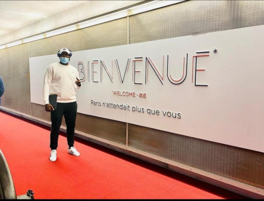 Martin Bakolo, arrivé ce lundi à Paris. 