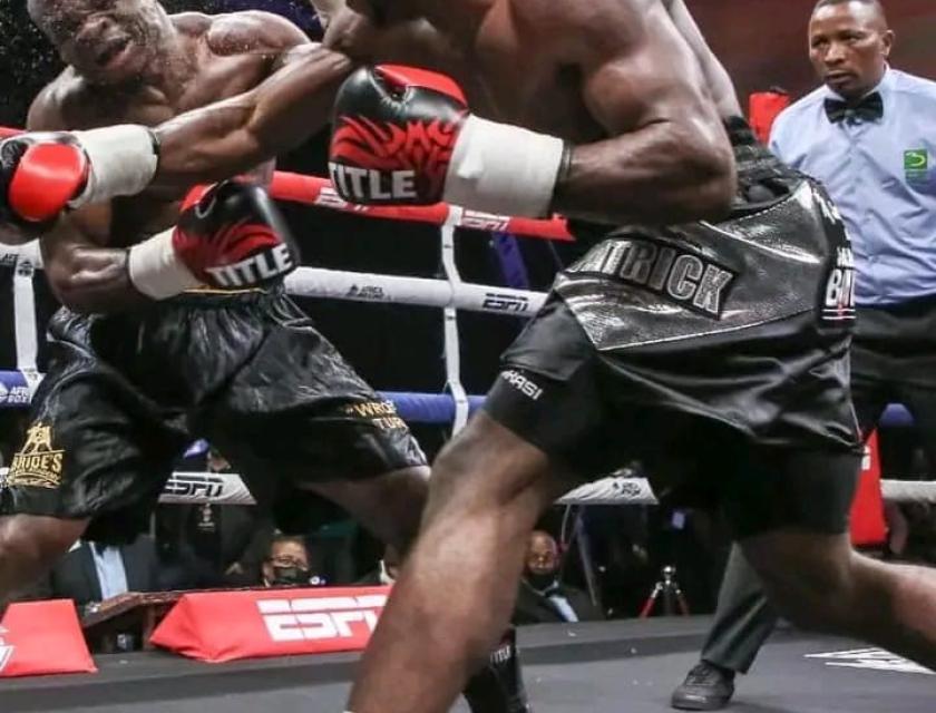 Patrick Mukala sur le ring face à Jimmy 