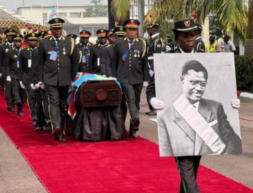 Cérémonie de l'inhumation de la relique de Patrice Emery Lumumba ce jeudi 30 juin 2022, journée marquée par le 62è anniversaire de l'indépendance de la République démocratique du Congo.