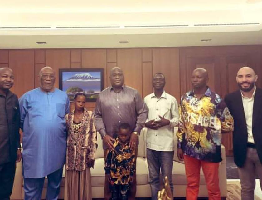 Le petit Junior reçu par le président de la République Félix tshisekedi 
