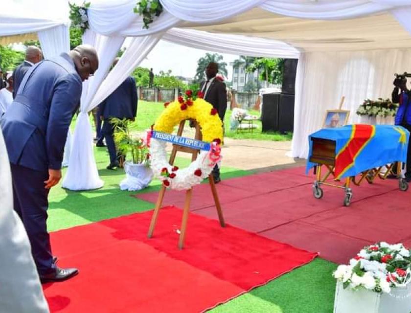 L’ancien combattant Albert Kunyuku reçoit les derniers hommages de Félix Tshisekedi 