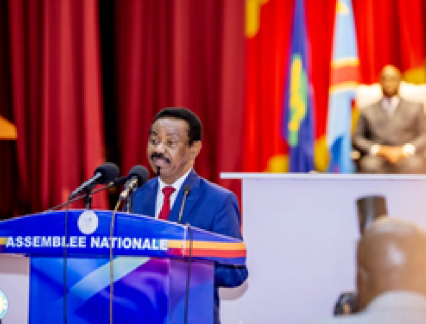 Christophe MBOSO, Président de l'Assemblée Nationale. 