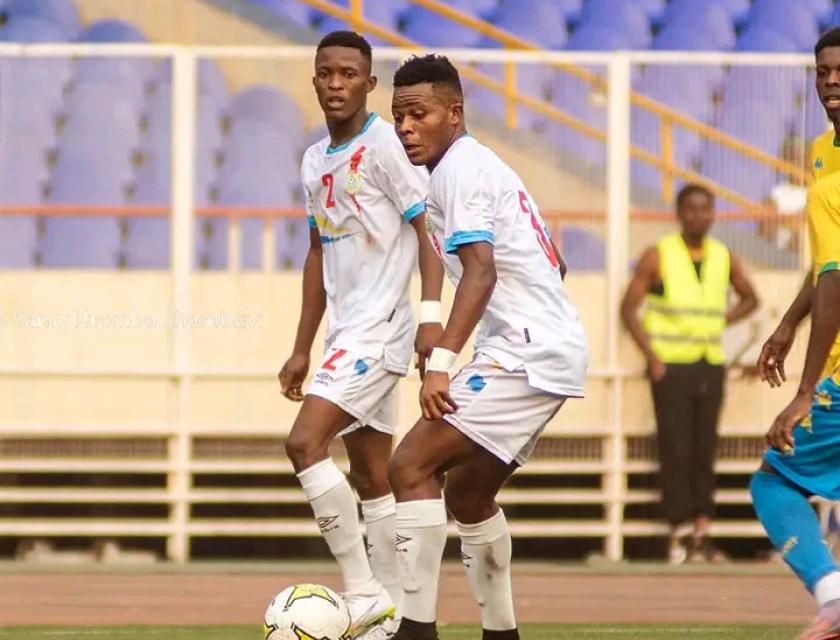 Les joueurs de la RDC lors du match face aux panthères du Gabon, le 2 juillet 2023
