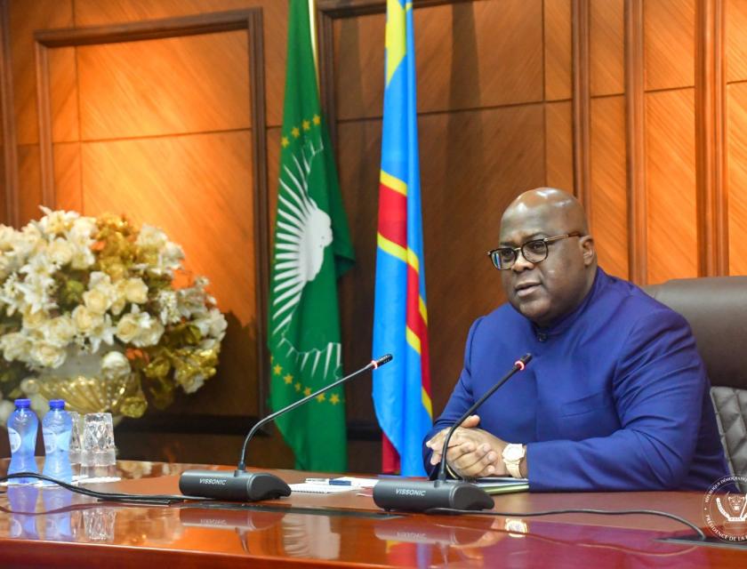 Le Président Félix-Antoine Tshisekedi en Conseil des ministres le 16/06/2023. Présidence RDC