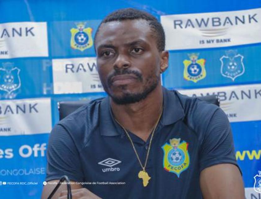 Le sélectionneur national adjoint des Léopards U-20 Gabriel Zakuani le 26/06/2023. FECOFA