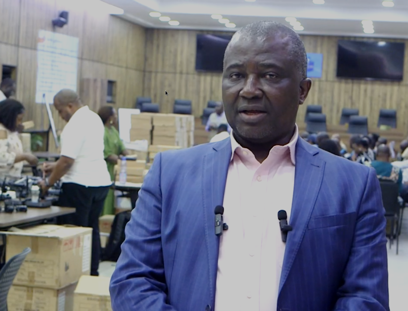 Le Directeur de recrutement et de la formation de la CENI, Monsieur Jean-Pierre Makakabo.