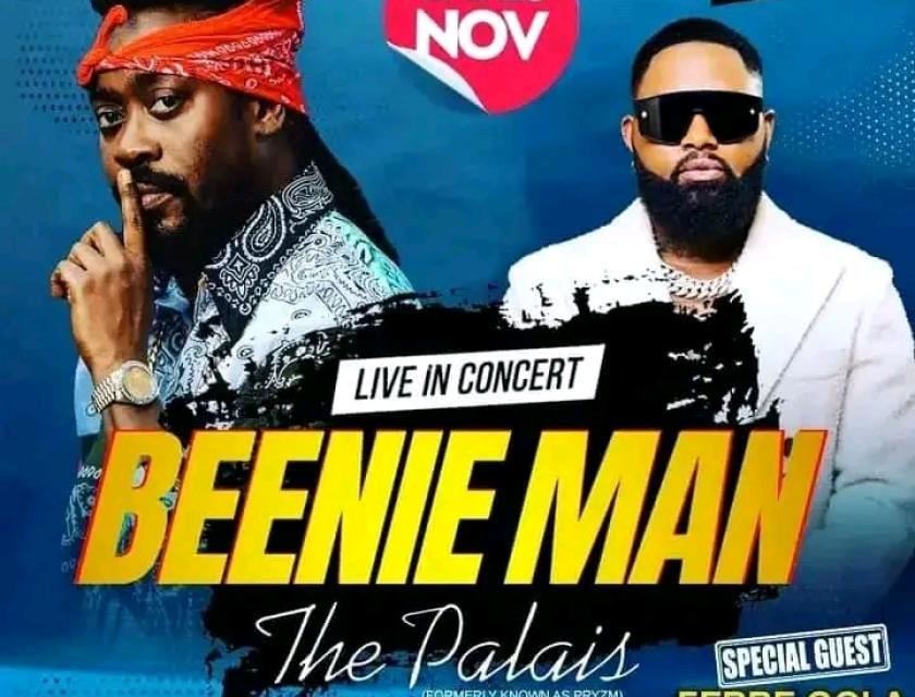 Affiche du concert de Beenie Man