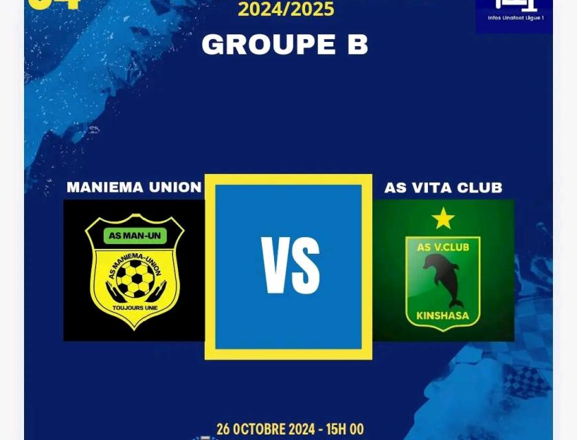 Affiche confrontation As Maniema Union vs As Vita Club