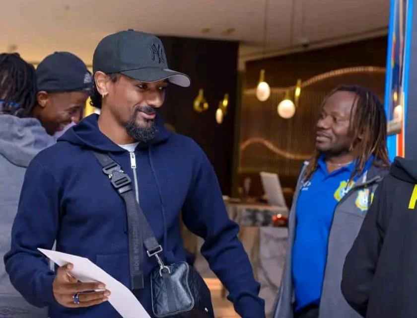 L'arrivé de Samuel Moutoussamy à Kinshasa lors du rassemblement de Léopards 