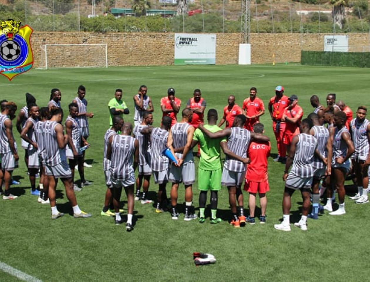 Les Léopards football en stage à Marbella, Espagne, en vue de la CAN 2019.