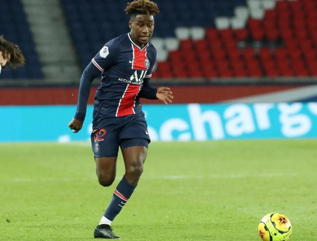 Timothée Pembélé lors du match PSG contre Bordeaux 