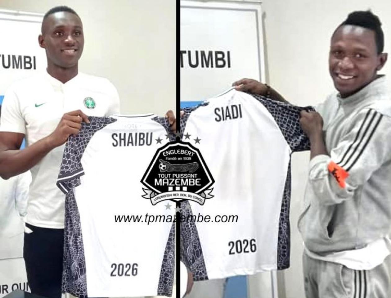 Shaibu et Siadi enfilent les gants avec le TP Mazembe.