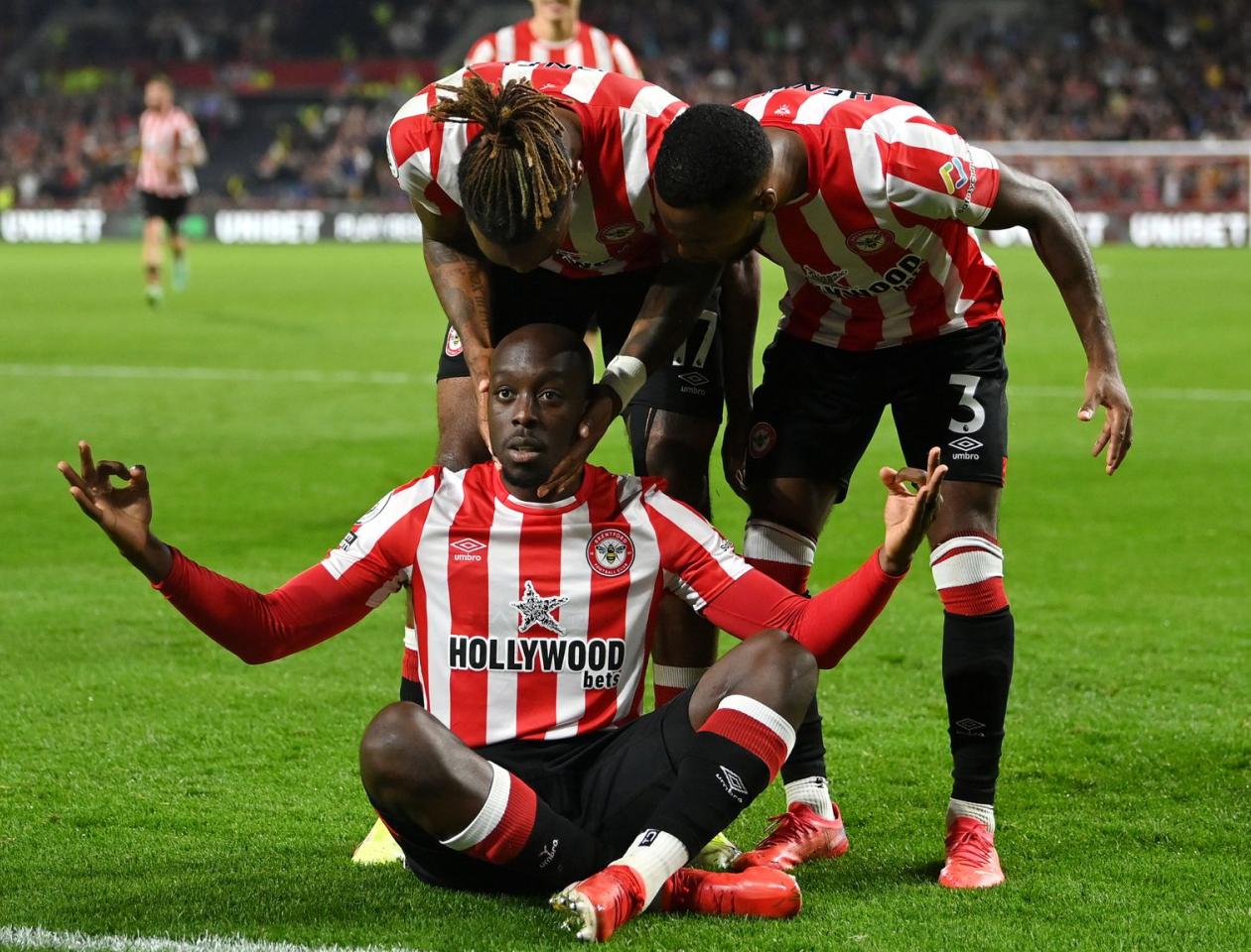 Yoane Wissa avec Brantford lors de son but contre Liverpool