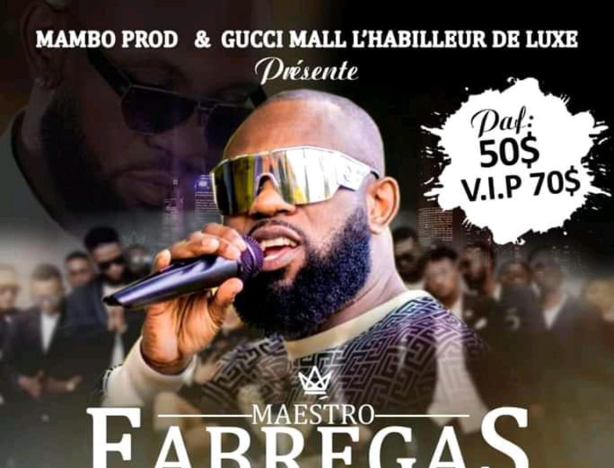 L'affiche du concert de 30 avril, Fabregas Le Métis Noir