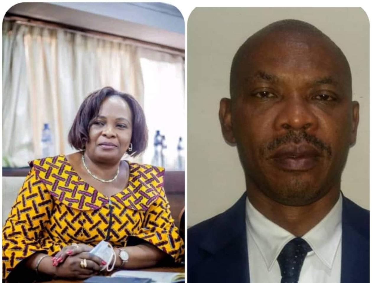 Sylvie Elenge et José Adolphe Voto, nommés respectivement Directrice Générale et Directeur Général Adjoint de la Radiotélévision nationale congolaise (RTNC). 