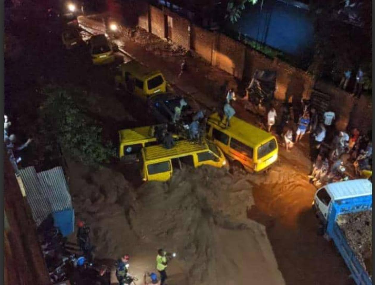 La ville de Bukavu après une pluie diluvienne 