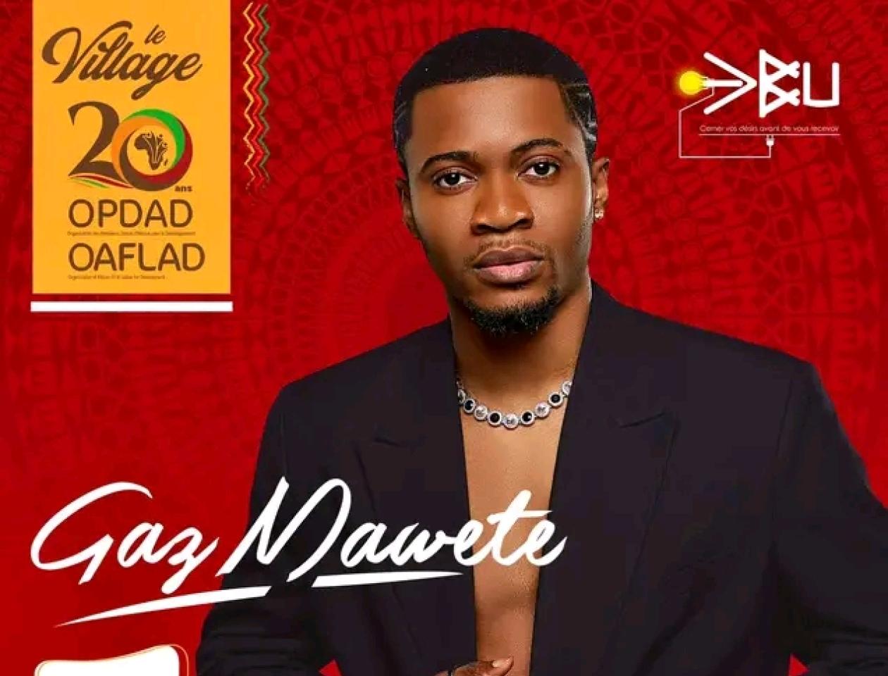 Affiche 20 ans OPDAD, avec l'artiste musicien Gaz mawete 
