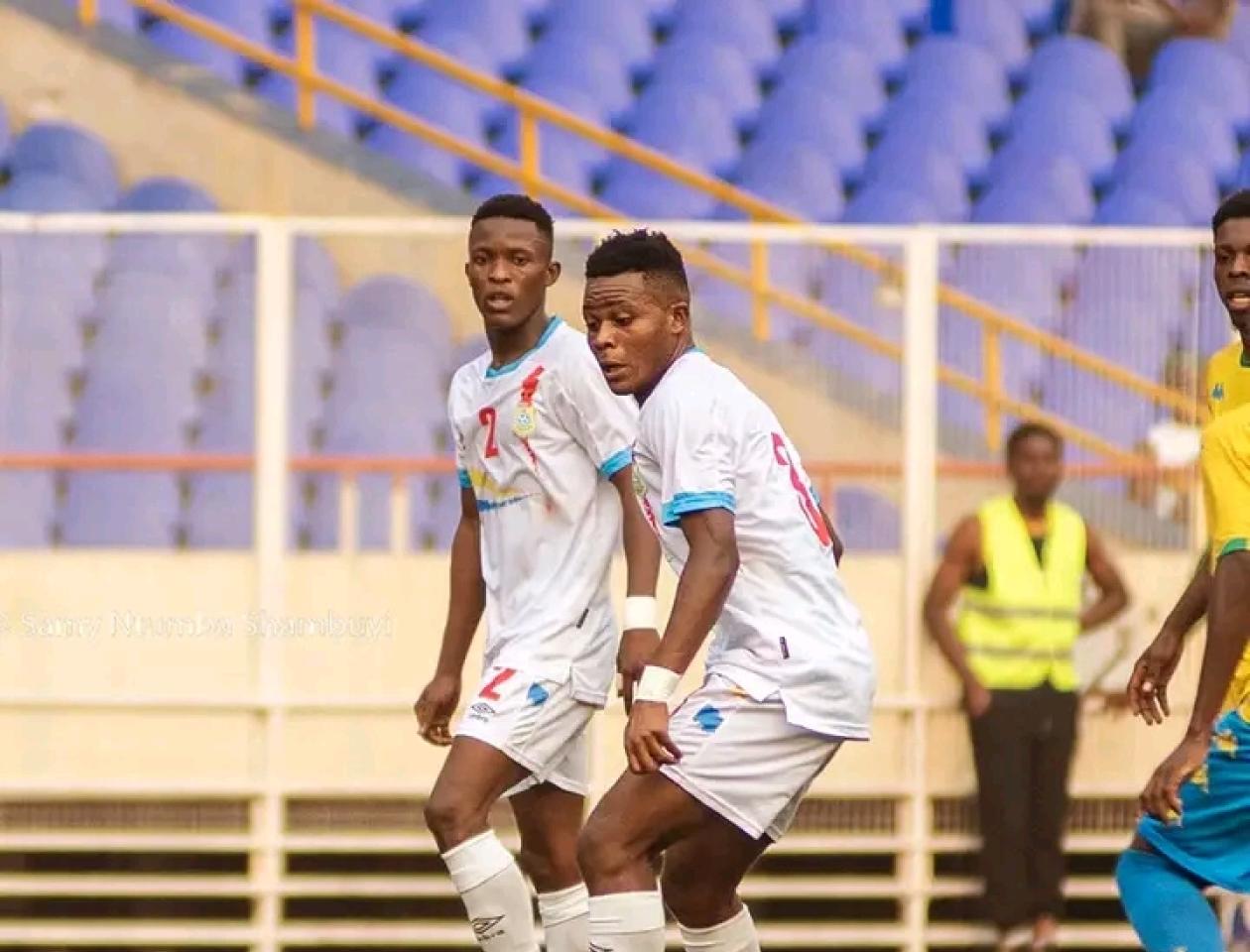 Les joueurs de la RDC lors du match face aux panthères du Gabon, le 2 juillet 2023