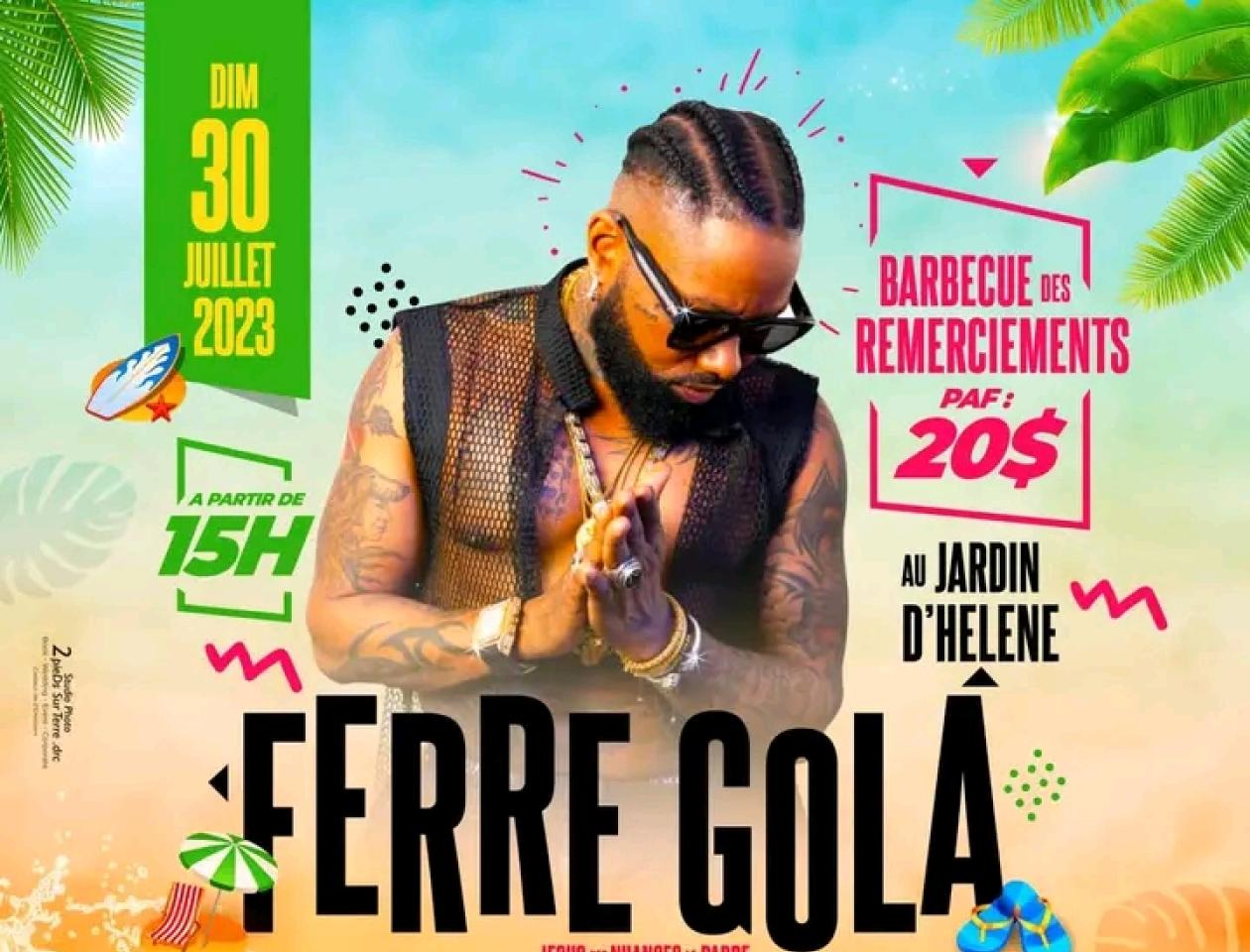 Affiche du barbecue des remerciements de Ferre Gola 
