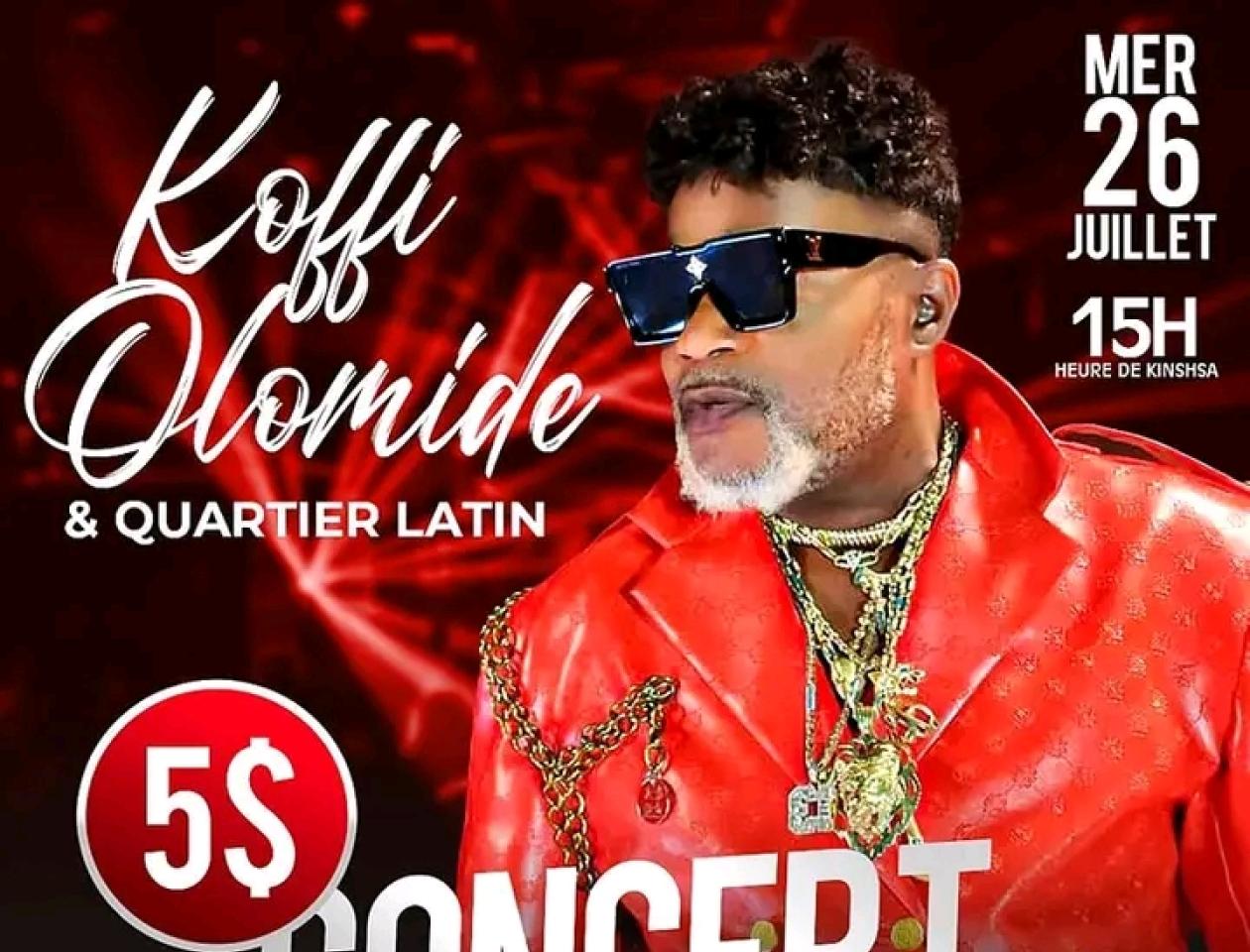 Affiche du concert streaming de Koffi Olomide/ photo prise sur le compte Facebook de Koffi 