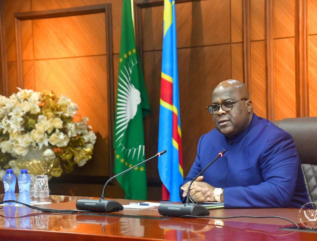 Le Président Félix-Antoine Tshisekedi en Conseil des ministres le 16/06/2023. Présidence RDC