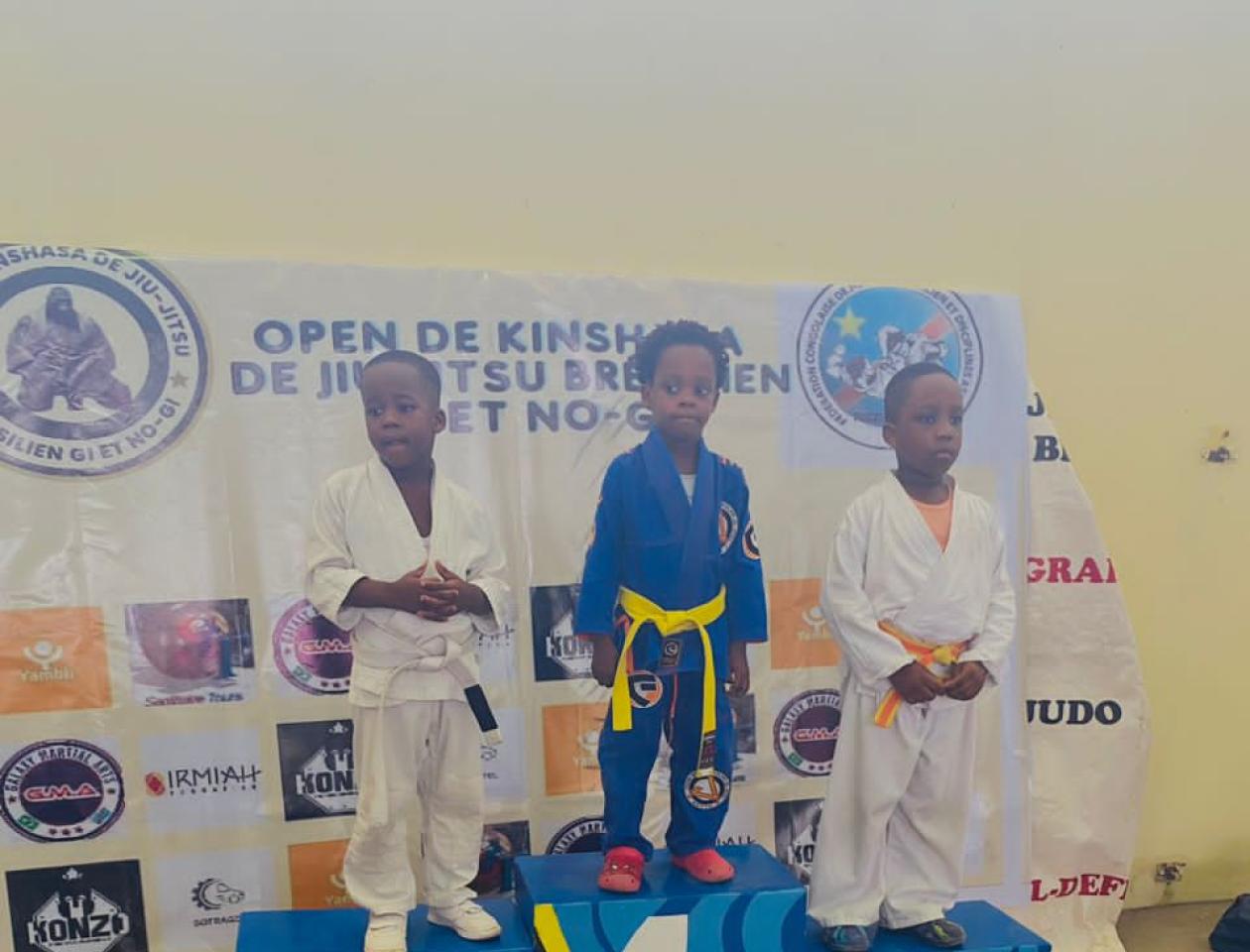 «Open de JJB», les gagnants de la catégorie « kid 2», 30 juin 2023 au Shark club de Kinshasa 