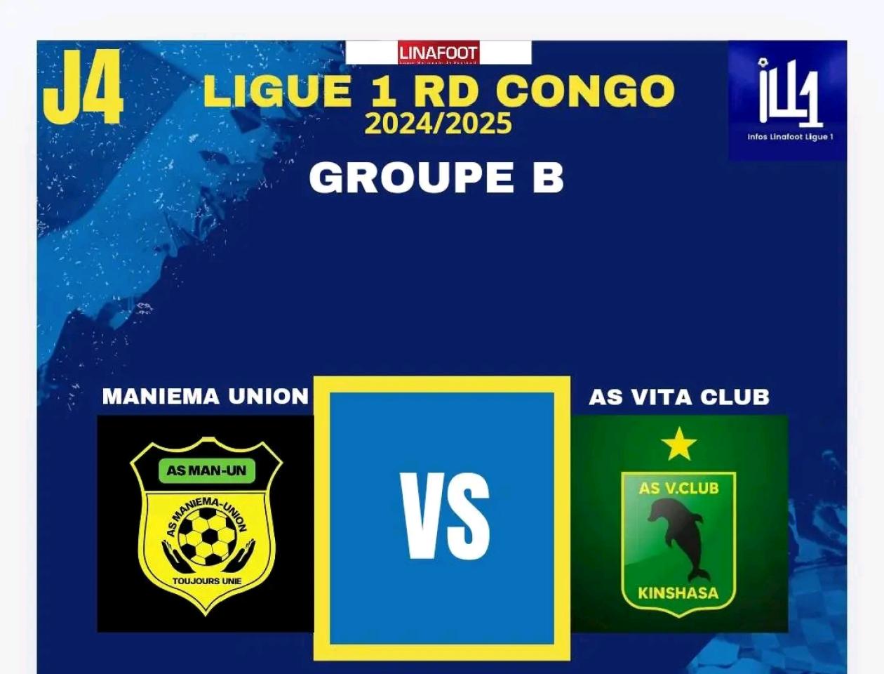 Affiche confrontation As Maniema Union vs As Vita Club